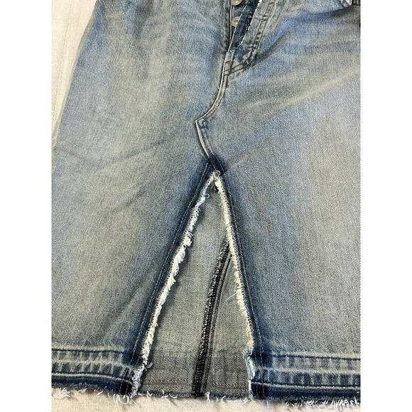 Hudson Jeans Womens Size 25 Sloane Distressed Denim Blue Jean Raw Hem Skirt NWT - Picture 6 of 7
